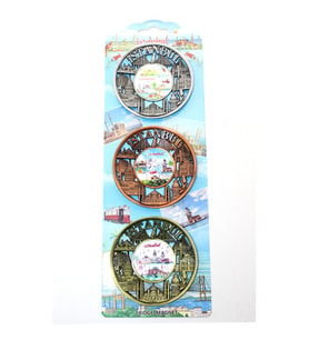 İstanbul Temalı Metal Magnet 3'Lü Set