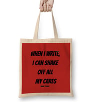 Anne Frank Quotes Gift - Vintage Retro Rainbow Style Bez Çanta Uzun Saplı