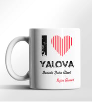 Kişiye Özel Yalova Seninle Daha Güzel Tema Beyaz Kupa