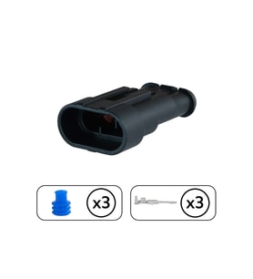 Superseal Dişi Soket 3 Pin Kablosuz