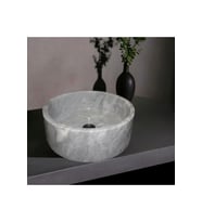 Ferah Gri Mermer Silindir Lavabo-156