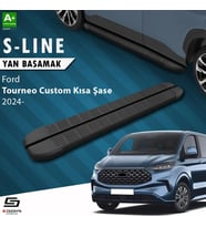 S-Dizayn Ford Tourneo Custom 2 Kısa Şase S-Line Siyah Yan Basamak 223 Cm 2023 Üzeri A+ Kalite