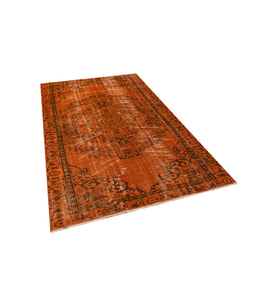 El Dokuma Vintage Eskitme Halı 155x255 cm 8519