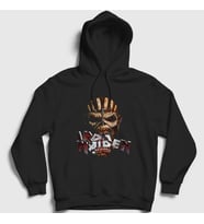 Presmono Unisex Siyah Bite Iron Maiden Kapüşonlu Sweatshirt 85431tt