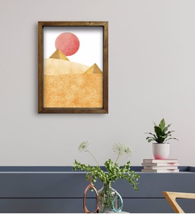 BK Gift Otel Odası Konseptli Doğal Masif Ahşap Çerçeveli Tablo 45x65cm-44