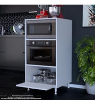 Modilayn SİLVA 59,6 x 119,2 x 56 cm Tek Kapaklı Ankastre Fırın ve Mutfak Dolabı