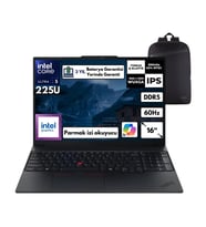 Lenovo Thinkpad E16 Gen3 Ultra 5-225U 16-Gbddr5 512 GB Intel Graphics 16" Wuxga Windows 11 Pro + Hmf Sırt Çantası 21SSS2YQ60HMF36