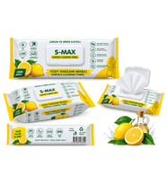 S-MAX LİMON KOKULU YÜZEY TEMZİLEME HAVLUSU BÜYÜK BOY 102 YAPRAK EKONOMİK 6'LI PAKET ( 6X102 TOPLAM 612 YAPRAK)