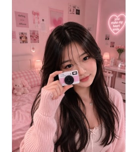 Thumb Mini kamera kore tarzı retro dijital açılır ekranlı 1080P video ve fotoğraf çekimi type-c şarj TF kartlı