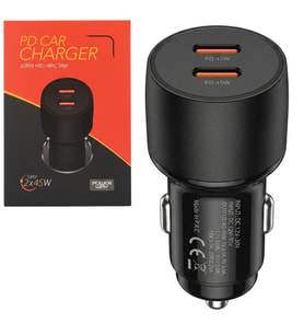 Powerway CC45 PD 2X45w Çift Type-C Çıkışlı Ultra Hızlı Araç Şarjı