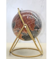 Dekoratif Metal Standlı Dünya Küre - Model 1 (Çok Renkli)
