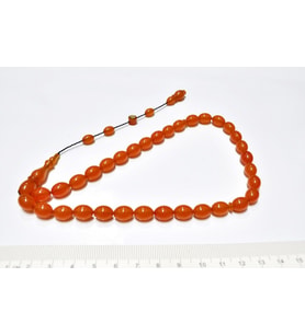 Sıkma Kehribar Tesbih Beyzi Kesim 8*11 mm (khr-13016)