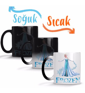 Frozen Elsa Sihirli Kupa Bardak Porselen