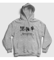 Presmono Unisex Gri Logo Anime Kuroshitsuji Kapüşonlu Sweatshirt 131237tt (Gri)