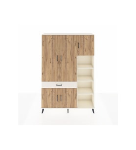 Arges Dolap 10 Raflı Tek Çekmeceli 5 Kapaklı 132x30x195 Aytaşı-Çam/Aytaşı