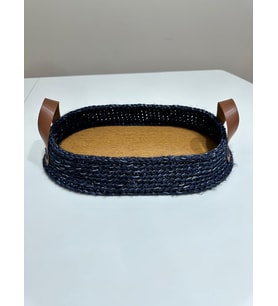 BYEhandmade El Yapımı Lacivert  Sunum Tepsisi