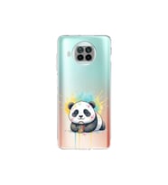 Xiaomi Mi 10T Lite ile Uyumlu Splash Panda Tasarımlı Şeffaf Silikon Kılıf