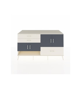 Kronos Konsol 3 Raflı 3 Çekmeceli 4 Kapaklı 176x59x99 Aytaşı-Antrasit/Aytaşı