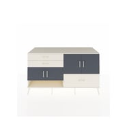 Kronos Konsol 3 Raflı 3 Çekmeceli 4 Kapaklı 176x59x99 Aytaşı-Antrasit/Aytaşı