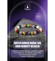 İkizler Burcu Bileklik Güneş Taşı, Kaplan Gözü, Kırmızı Akik, Kristal Kuvars, Rutilli Kuvars, Sitrin