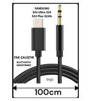 Samsung Galaxy S24 Ultra S24 S24 Plus S24 Fe Aux Kablo Type C Aux Kablo Tak Çalıştır Dac Çipli