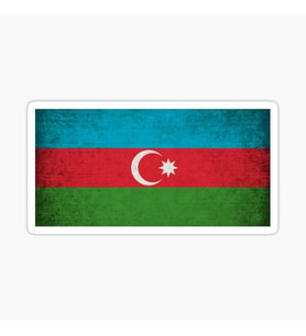 Azerbaycan Azerbaijan 17 Cm Araba Sticker Etiket MD13