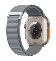 Apple Watch 44/45/46/49mm Kordon Naylon Mountain Band 74 2/3/4/5/6/se/7/8/9/10/1 (Gri)