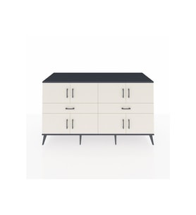 Kronos Konsol 4 Raflı 2 Çekmeceli 8 Kapaklı 176x59x99 Antrasit-Aytaşı