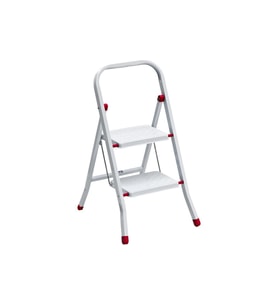 SARAYLI Metal Merdiven 2'lı Beyaz Renkli Hafif ve Dayanıklı Ev Tipi Malzeme ile Ergonomik Yapı