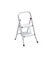 SARAYLI Metal Merdiven 2'lı Beyaz Renkli Hafif ve Dayanıklı Ev Tipi Malzeme ile Ergonomik Yapı