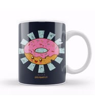 Happy Doughnut Retro Japanese Kupa Bardak Porselen