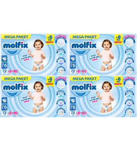 Molfix Bebek Bezi Beden:6 (15+KG) Extra Large 320 Adet Mega Avantaj Fırsat Pk