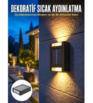 Solar Güneş Enerjili Çift Taraflı Duvar Lambası Çift Taraflı Duvar Lamba Güneş Enerjili Yeni Nesil