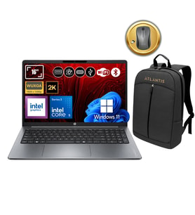 HP OmniBook 3 16-bu0022nt Core 5 315 8GB 512GB SSD 16" 2K IPS Win11Pro Notebook+Çanta&Mouse DX9T1EA_28