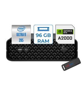 Hp Ws A2KJ1ES Z2M G1I Mını Intel Ultra 9 285 96GB Ddr5 2tb SSD 16GB/RTXA2000 Windows 11 Pro Yapay Zeka Destekli Mini Iş Istasyonu A2KJ1ESP17 + Zettausbbellek