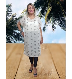 Plaj Elbisesi Pareo - Beyaz gri Standart