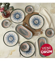 Keramika Hydra Kahvaltı Takımı 10 Parça 4 kişilik 21286 (Çok Renkli)