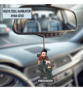 Kişiye Özel Karikatür Erkek Ayna Süsü – Araç İçi Esprili Hediyelik