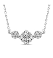 0.35 Karat Tasarım Pırlanta Kolye (Beyaz-Rose Gold)