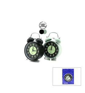 ALARM CLOCK NO-847 YUVARLAK MASA ÇALAR SAAT METAL KASA RENKLİ PİLLİ - IŞIKLI - FOSFORLU ÇAP: 11CM BGC-37 HERHANGİ BİR RENK GÖNDERİLİR (5680)