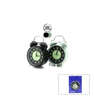 ALARM CLOCK NO-847 YUVARLAK MASA ÇALAR SAAT METAL KASA RENKLİ PİLLİ - IŞIKLI - FOSFORLU ÇAP: 11CM BGC-37 HERHANGİ BİR RENK GÖNDERİLİR (5680)