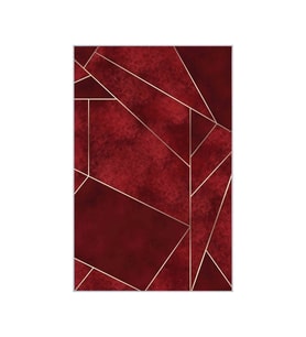 Eliana Home Baskılı, Yıkanabilir Kaymaz Taban Salon Halısı LNA0669 100x150 cm (Bordo)