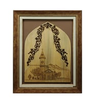 e38 EL İŞÇİLİĞİ AHŞAP YAKMA KAYSERİ SAAT KULESİ TABLO 95*77 CM-4538
