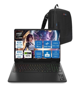 HP Omen Amd Ryzen™ Aı 9 365 Ddr5 96GB 512GB SSD 16INÇ Wqxga (2560 x 1600), 240 Hz, 3 Ms 500NİTS IPS Freedos Gaming Laptop C52QZEAF41+ZETTAÇANTA