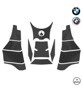 Grippatch - GS1300 ADV 2025 ile Uyumlu Kaydırmaz 6D Karbon 14 Parça Tank Pad Seti GC64