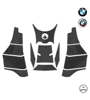 Grippatch - GS1300 ADV 2025 ile Uyumlu Kaydırmaz 6D Karbon 14 Parça Tank Pad Seti GC64