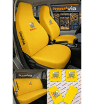 Seat Logolu Oto Koltuk Kılıfı Ön Arka Set – Penye Likralı Universal Koltuk Koruyucu Servis Kılıfı