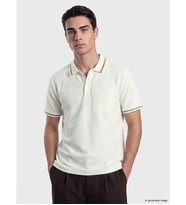 LCWAIKIKI Classic Beyaz Polo Yaka Dokulu Erkek Tişört