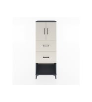 Hyperion Dolap 2 Raflı 2 Çekmeceli 2 Kapaklı 60x44x163 Antrasit-Aytaşı