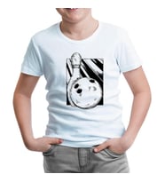 A Bowling Pin and Ball Beyaz Çocuk Tshirt